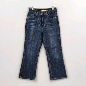 Levi's Jeans Women 28 Blue High Waisted Crop Flare Pocket Western Preppy Cowgirl